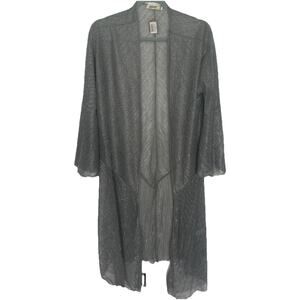 Blumin Apparel Women’s Silver Kimono Cardigan Sz: Small